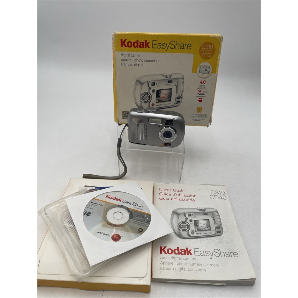 Kodak EasyShare C-310 4MP Digital Camera 5x Zoom+Battery+Manuals+CD